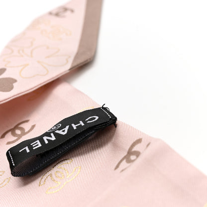 Chanel Silk CC Charms Slim Bandeau Scarf Pink 4 of 4