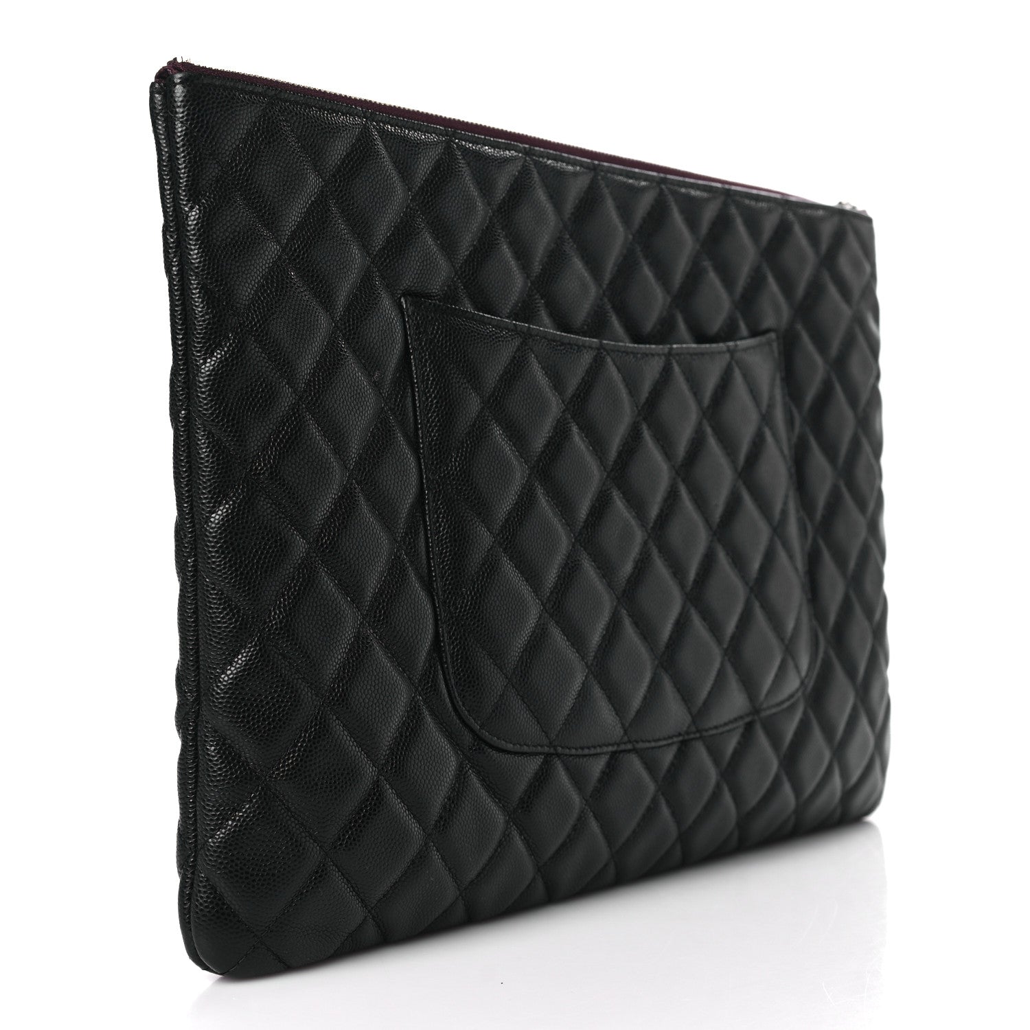 Chanel Caviar Quilted Large Cosmetic Case Black 3 of 10