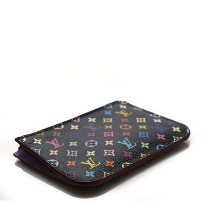 Louis Vuitton Monogram Multicolor Key Pouch Black Violet 3 of 5
