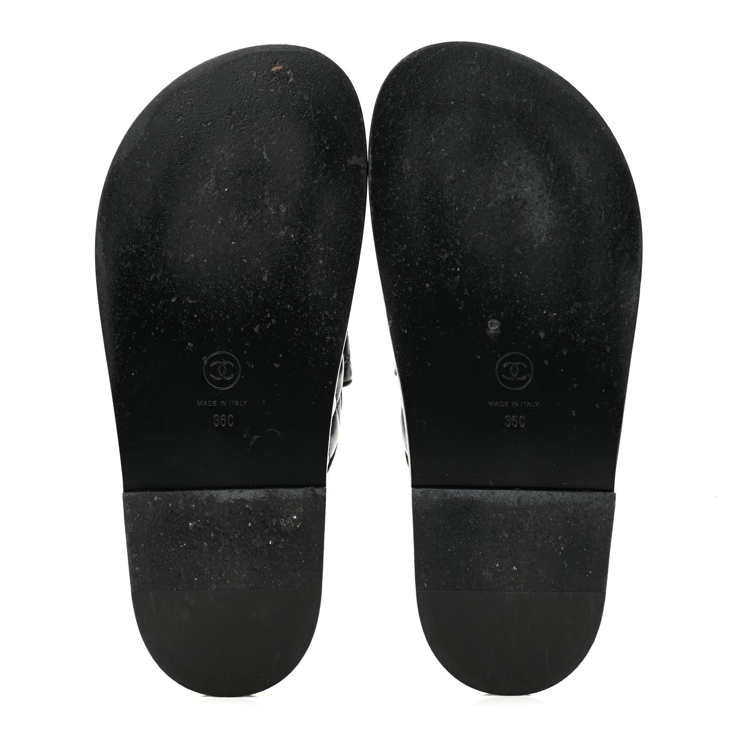 Chanel Crumpled Shiny Lambskin Velcro Dad Sandals 36 Black 6 of 9