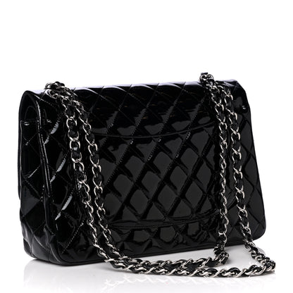 Chanel Patent Quilted Jumbo Double Flap Black 3 of 5