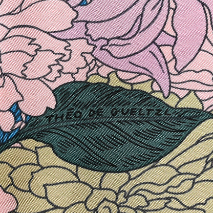 Hermes Silk Twill Robe Legere Scarf 90 Rose Hortensia Bleu 4 of 6