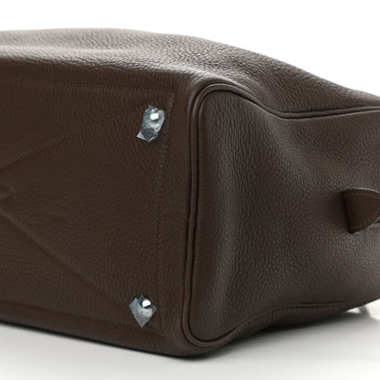 Hermes Taurillon Clemence Victoria II 35 Chocolate 10 of 12