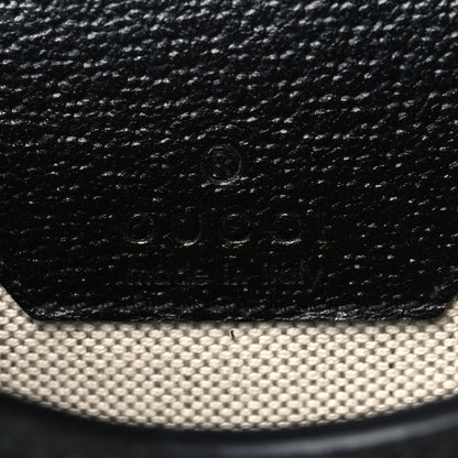 Gucci Jacquard Black Denim GG Monogram Textured Dollar Calfskin Mini Horsebit 1955 Crossbody Bag Black Ivory 6 of 11