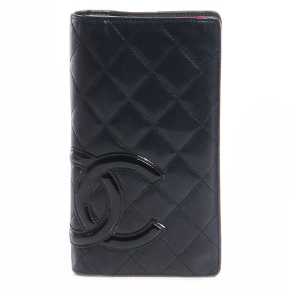 Chanel Calfskin Cambon Quilted Yen Wallet Black 1 of 7