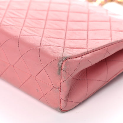 Chanel Lambskin Quilted Pocket Flap Shoulder Bag Pink 12 of 43