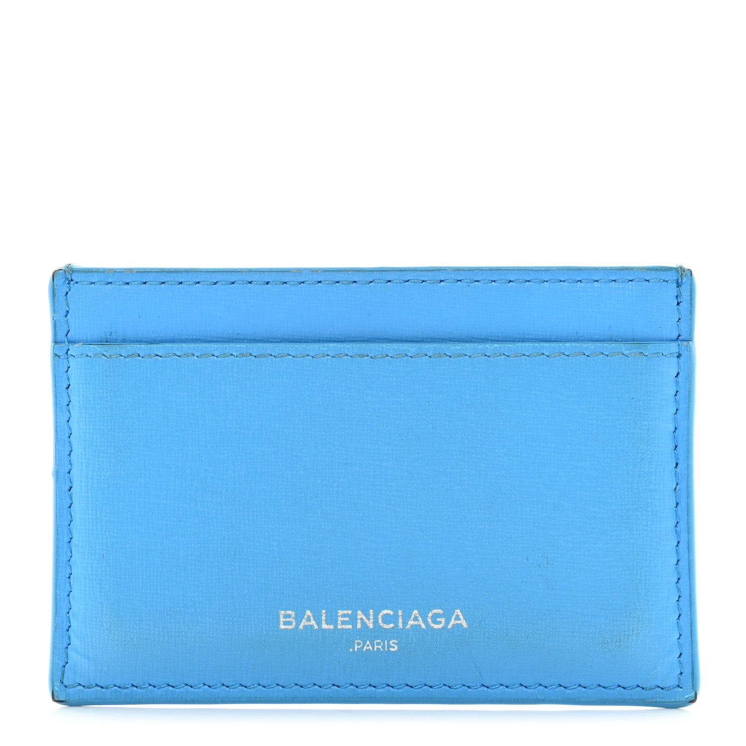 Balenciaga Textured Calfskin Everyday Multi Card Case Bright Bleu 1 of 7