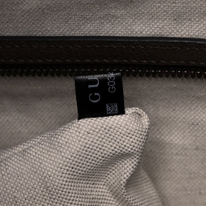 Gucci GG Supreme Monogram Textured Dollar Calfskin Web Medium Ophidia Carry-On Duffle Bag Beige Ebony New Acero 8 of 14