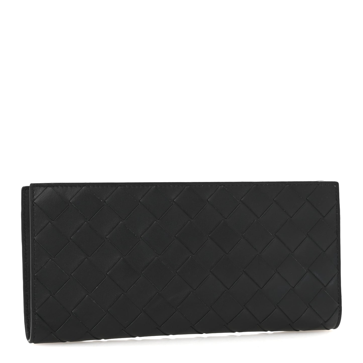 Nappa Intrecciato Zip Wallet Black