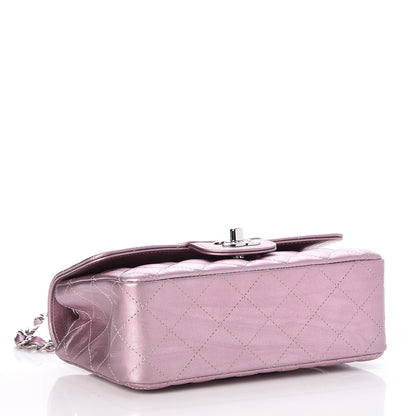 Chanel Metallic Calfskin Quilted Mini Rectangular Flap Pink 4 of 8