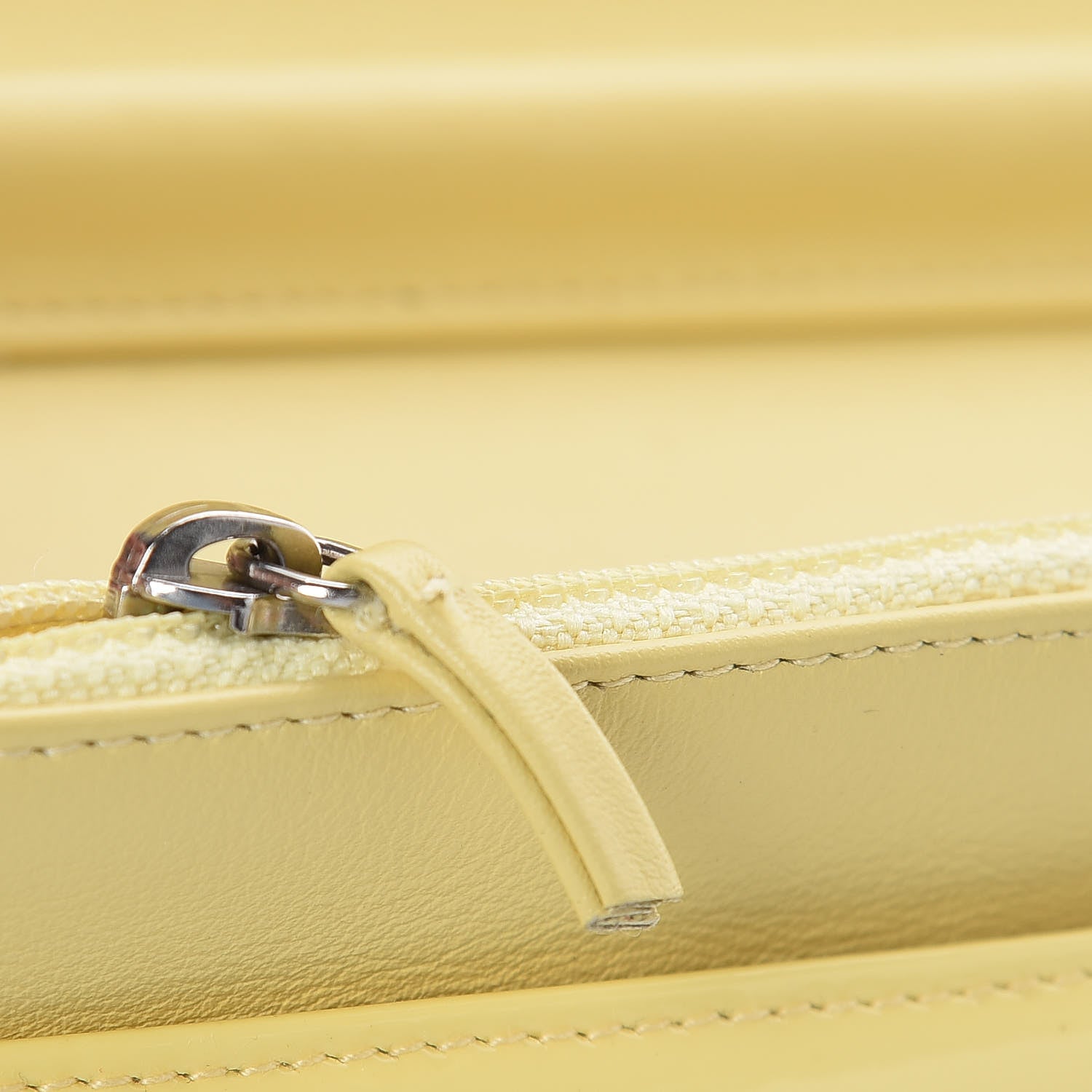 Chanel Patent CC Compact Wallet on Chain WOC Yellow 9 of 16