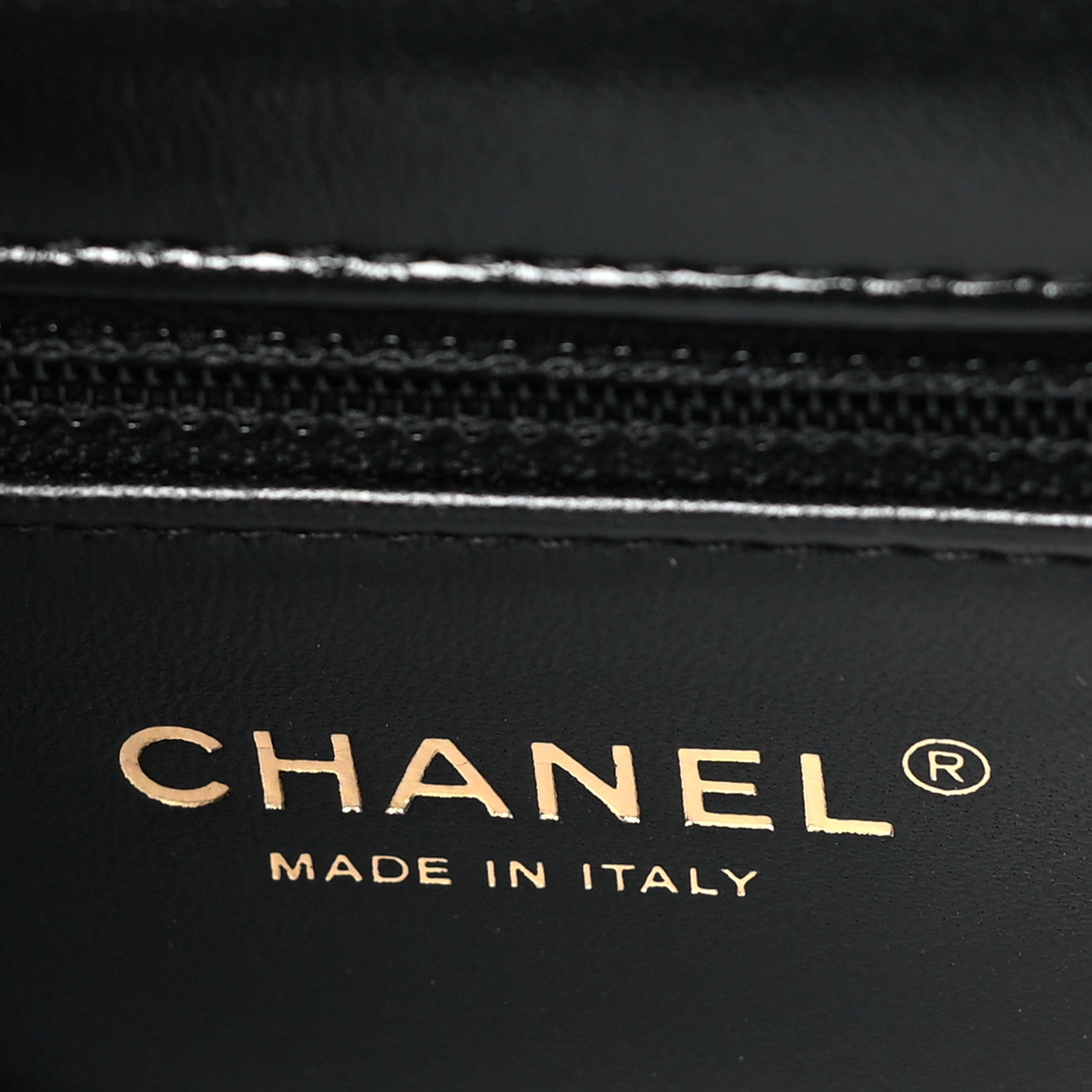 Chanel Shiny Lambskin Quilted Golden Links Top Handle Flap Black