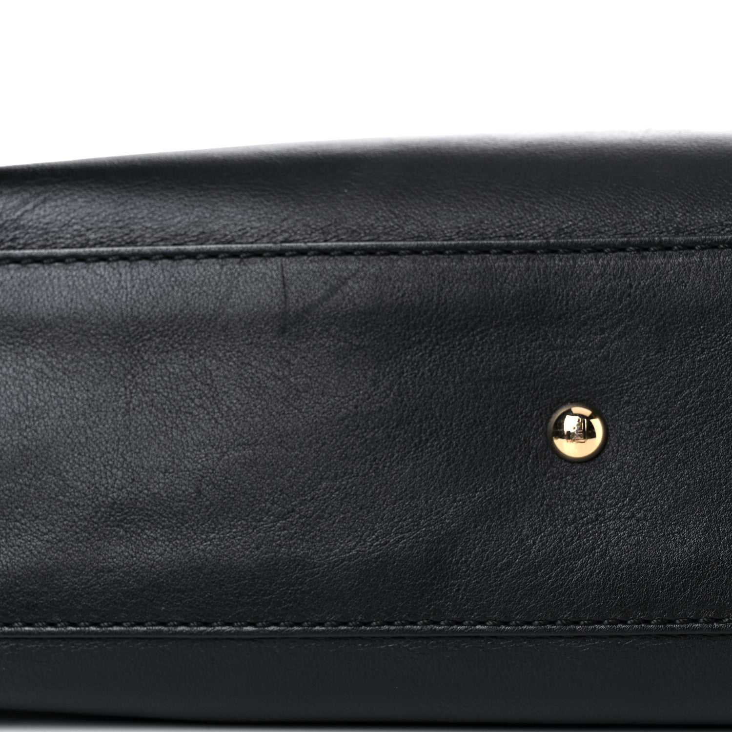 Fendi Vitello Seta Lace Up Medium Peekaboo Iconic Satchel Black 12 of 12