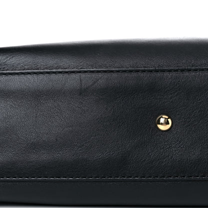 Fendi Vitello Seta Lace Up Medium Peekaboo Iconic Satchel Black 12 of 12