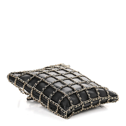 Chanel Lambskin Large Shopping Chain Tote Black 4 of 9