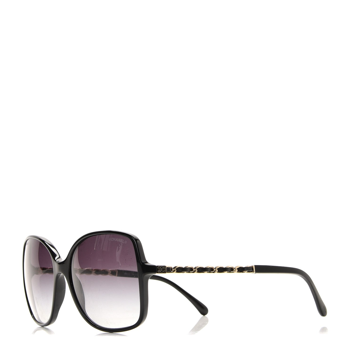 Chanel Lambskin Square Chain Sunglasses 5210-Q Black 1 of 7