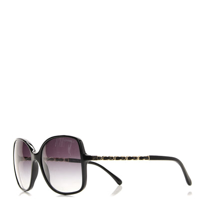 Chanel Lambskin Square Chain Sunglasses 5210-Q Black 1 of 7