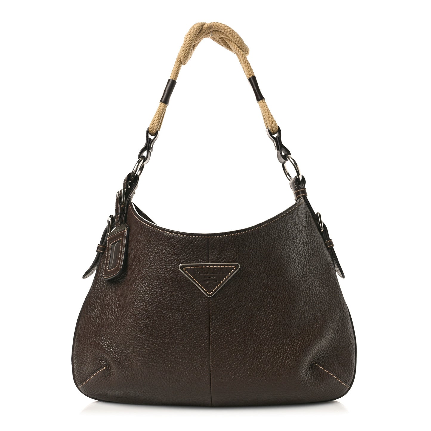 Vitello Daino Rope Knotted Hobo Brown