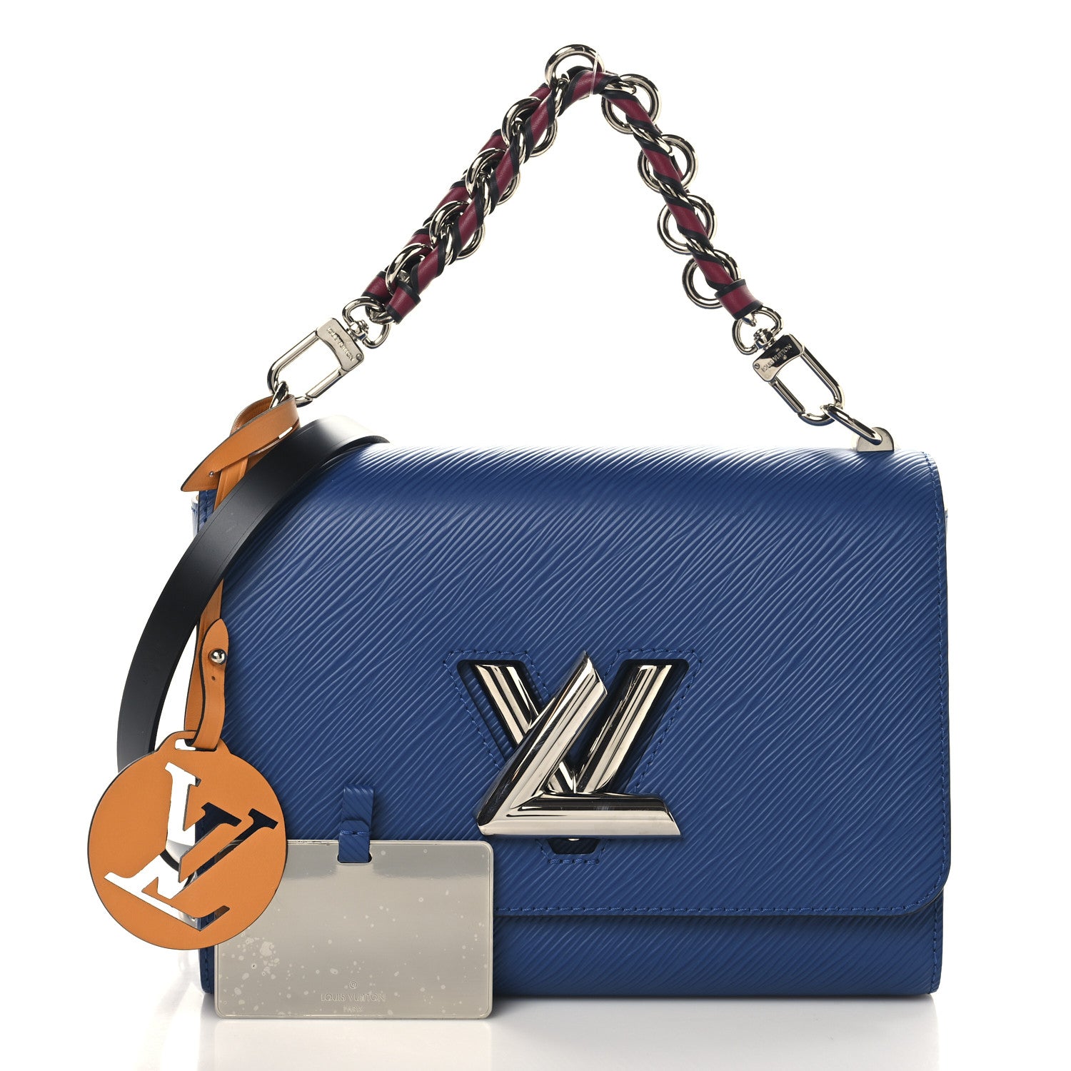 Louis Vuitton Epi Twist Braided Strap Shoulder Bag MM Bleu Roi