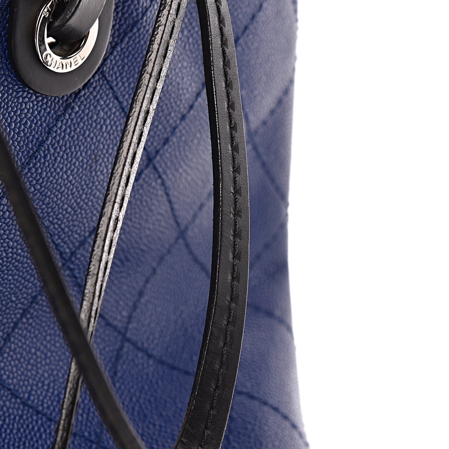 Chanel Grained Calfskin Shopping Fever Tote Blue 12 of 18