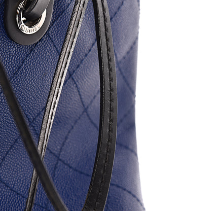 Chanel Grained Calfskin Shopping Fever Tote Blue 12 of 18