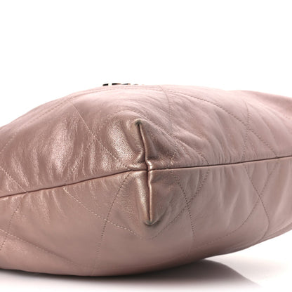 Chanel Metallic Calfskin Quilted Small Chanel 22 Pink 10 of 12