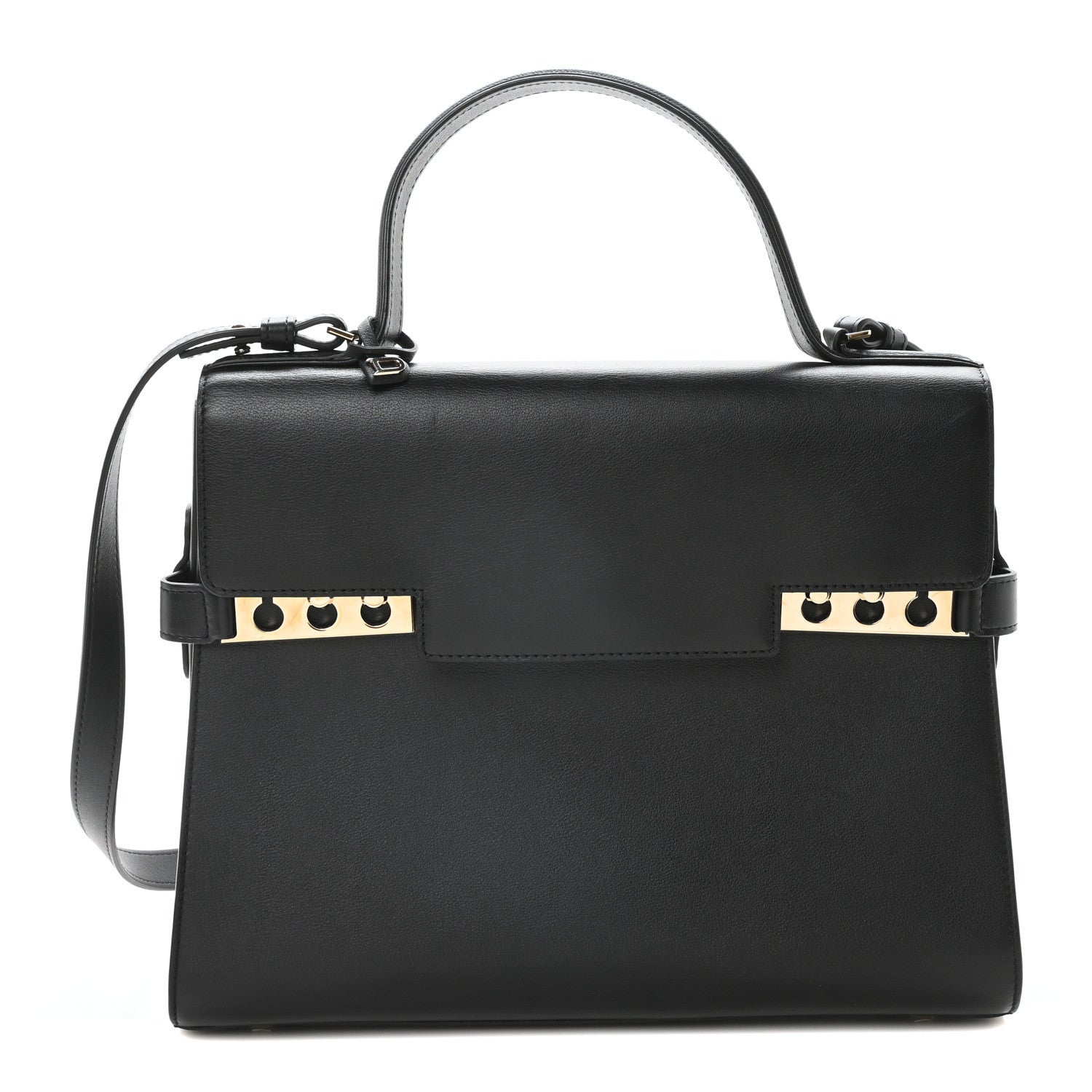 Delvaux Smooth Calfskin GM Tempete Satchel Black 1 of 11