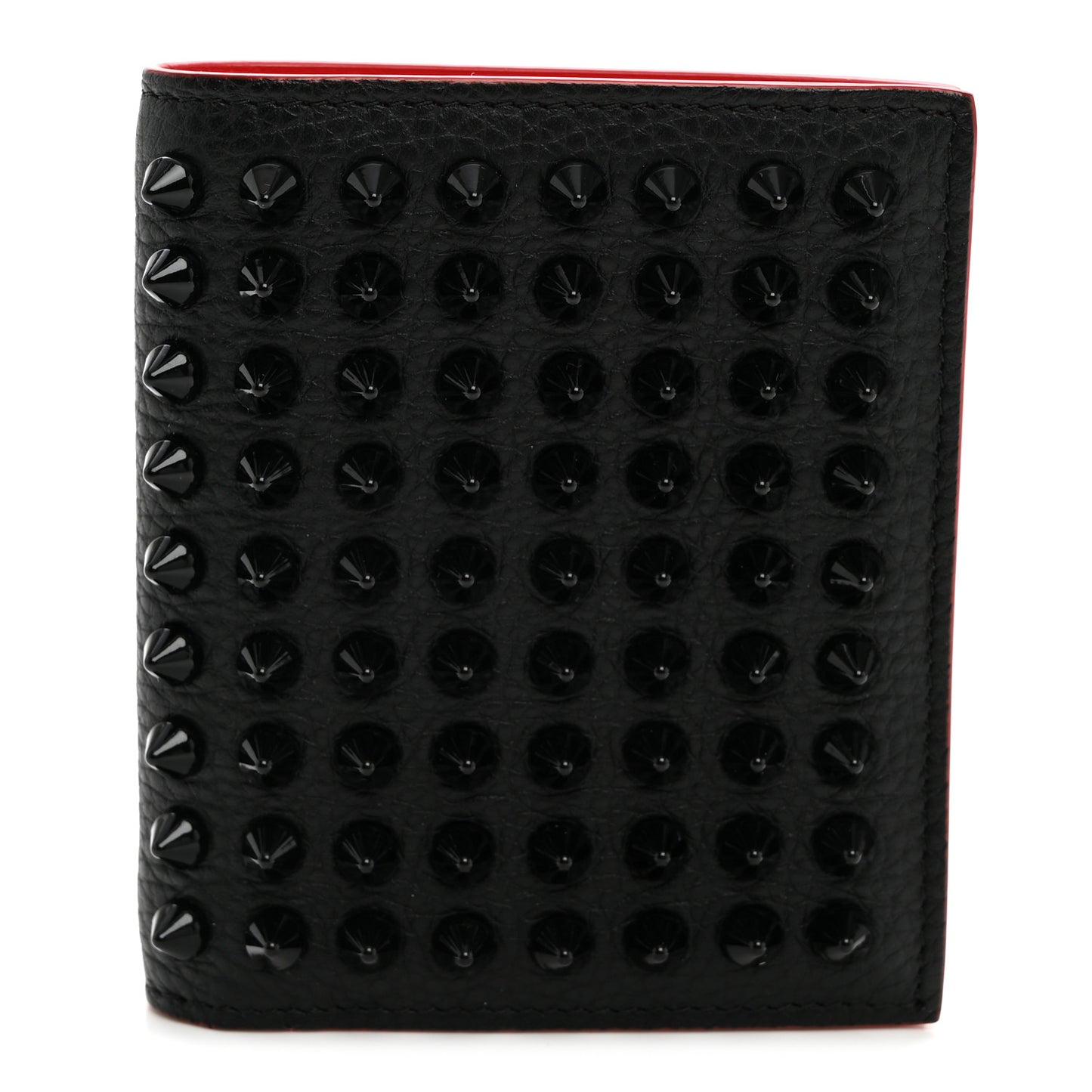 Calfskin Spiked Paros Wallet Black