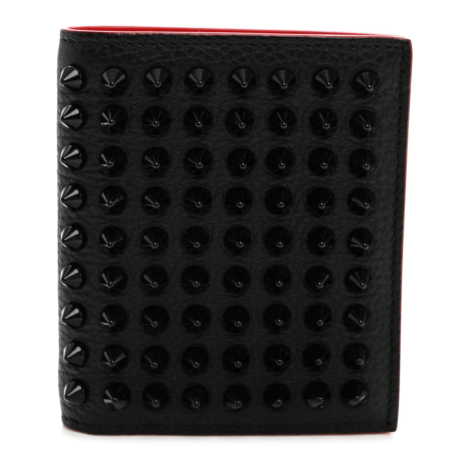 Christian Louboutin Calfskin Spiked Paros Wallet Black 1 of 7