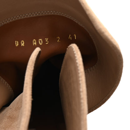 Valentino Garavani Suede Rockstud Double Buckle 100mm Block Heel Ankle Boots 41 9 of 10