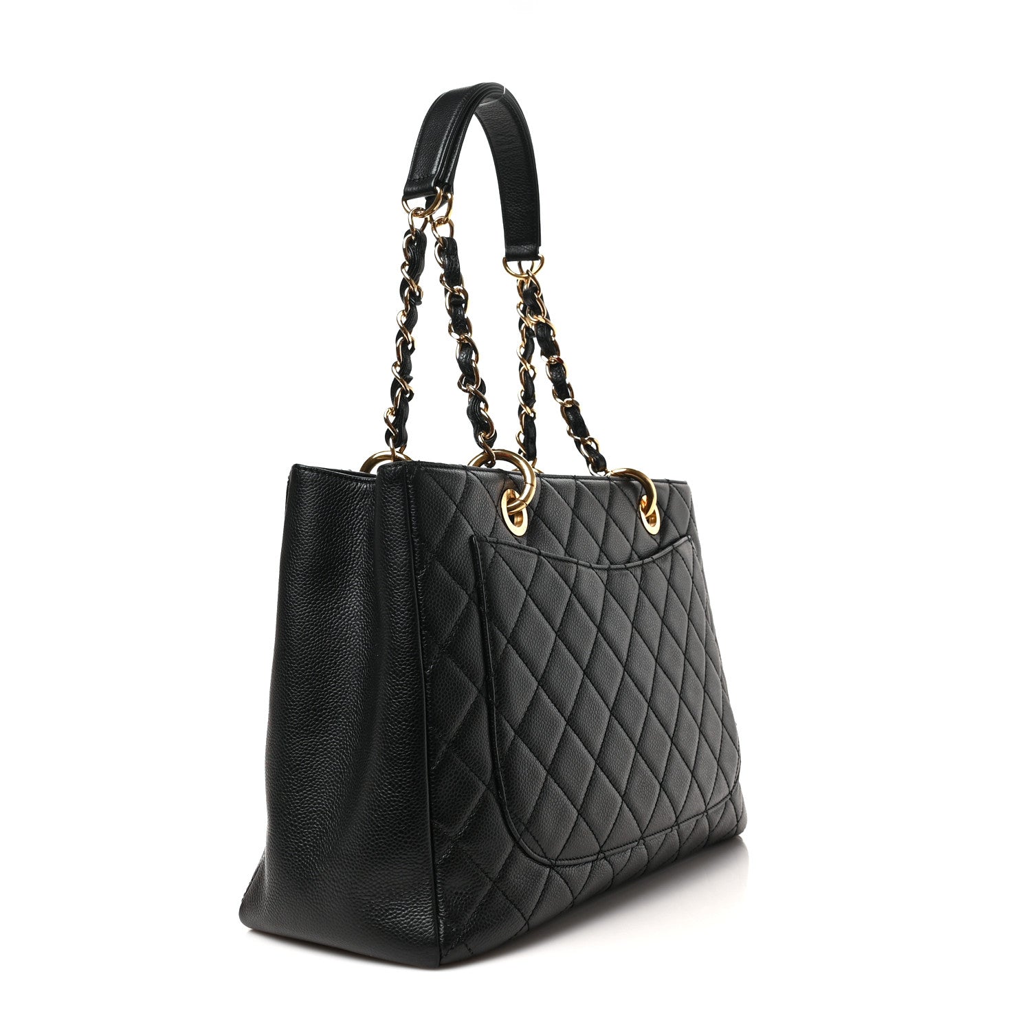 Chanel Caviar Quilted Grand Shopping Tote GST Black 3 of 9
