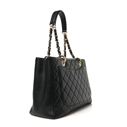 Chanel Caviar Quilted Grand Shopping Tote GST Black 3 of 9
