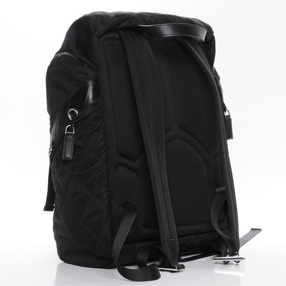 Prada Nylon Impunturato Double Buckle Backpack Black 3 of 9