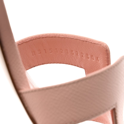 Hermes Epsom Oasis Sandals 37.5 Rose Aube 6 of 9