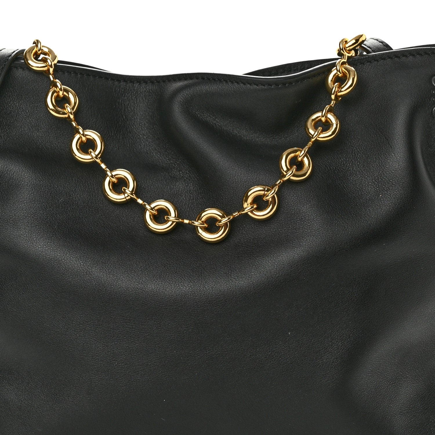 Loewe Nappa Calfskin Mini Flamenco Knot Clutch With Chain Black 8 of 13