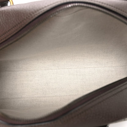 Gucci GG Supreme Monogram Textured Dollar Calfskin Web Medium Savoy Bowling Bag Beige Ebony New Acero 5 of 10
