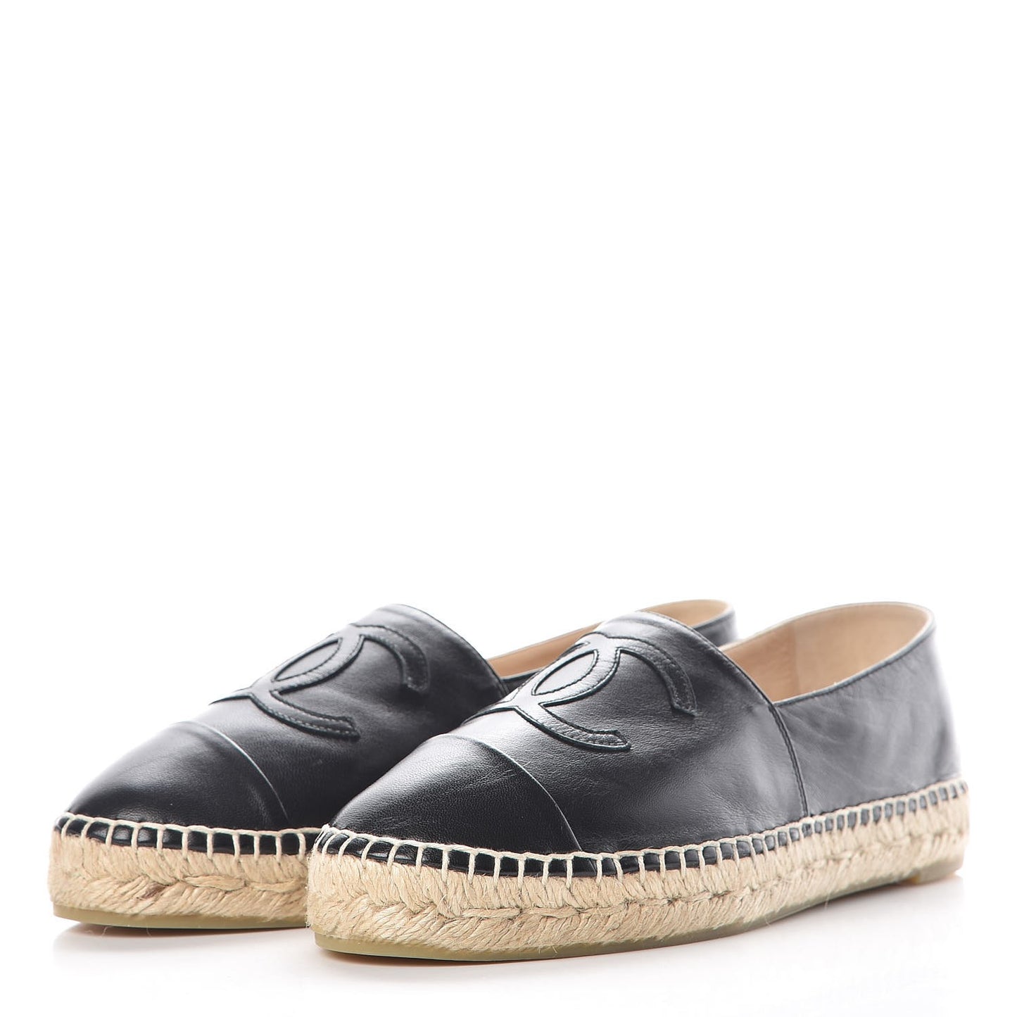 Lambskin CC Espadrilles 39 Black