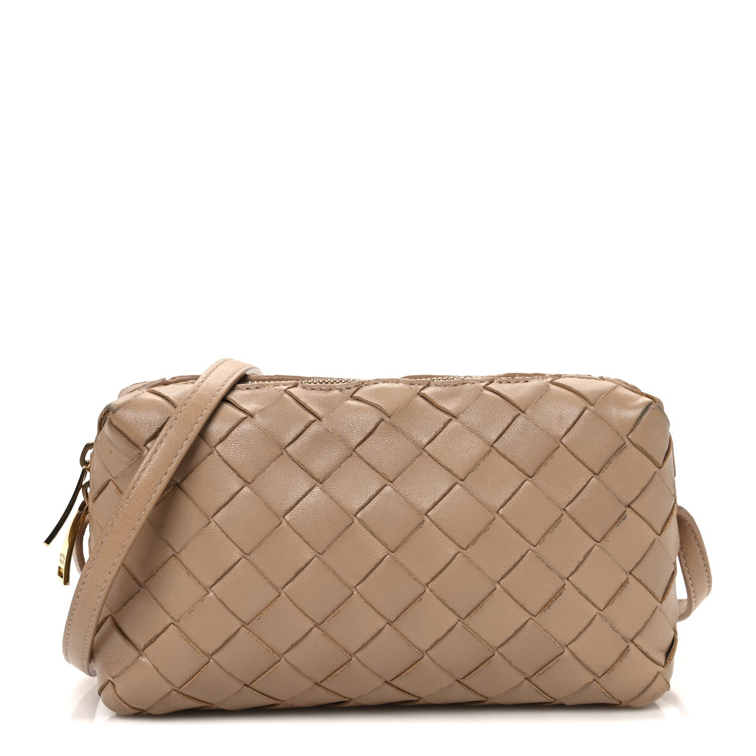 Bottega Veneta Nappa Intrecciato Nodini Mini Crossbody Almond 1 of 12