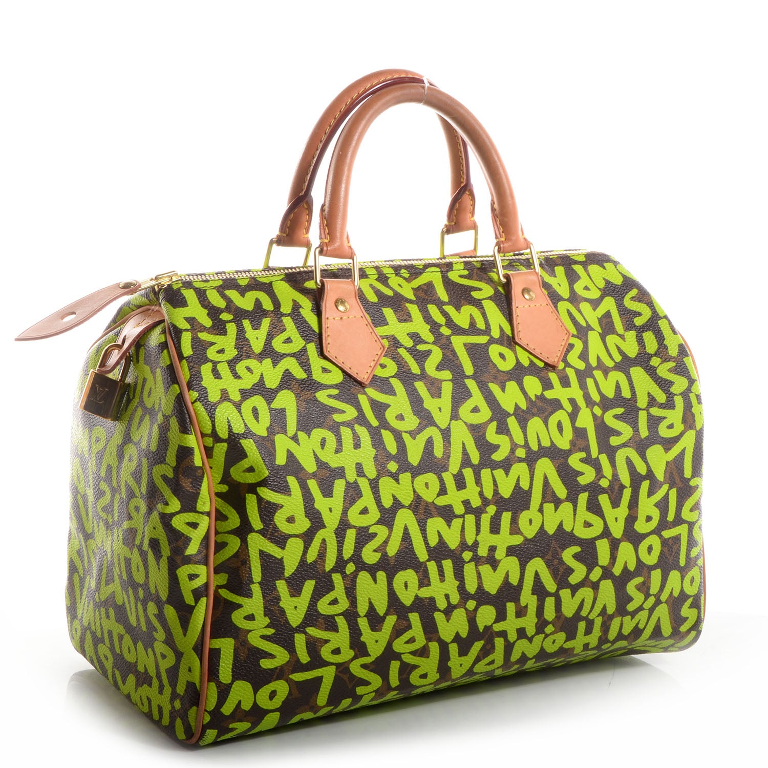 Louis Vuitton Monogram Graffiti Speedy 30 Green 3 of 7
