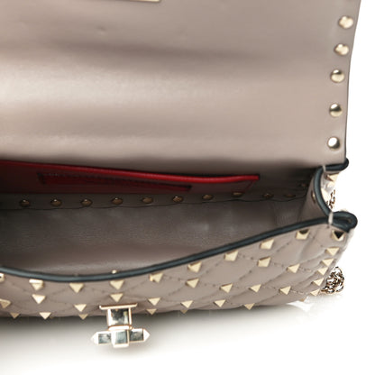 Valentino Garavani Nappa Small Rockstud Spike Shoulder Bag Poudre 7 of 10