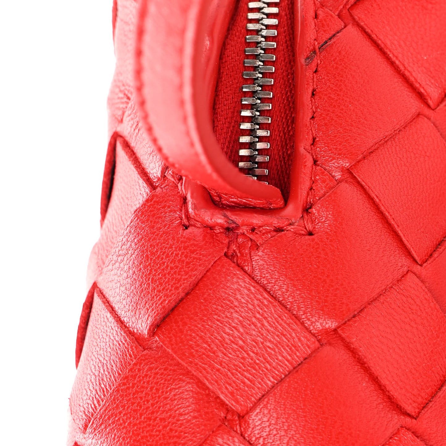 Nappa Intrecciato Mini Crossbody Bright Red