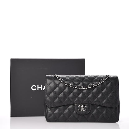 Chanel Caviar Quilted Jumbo Double Flap Black 8 of 8