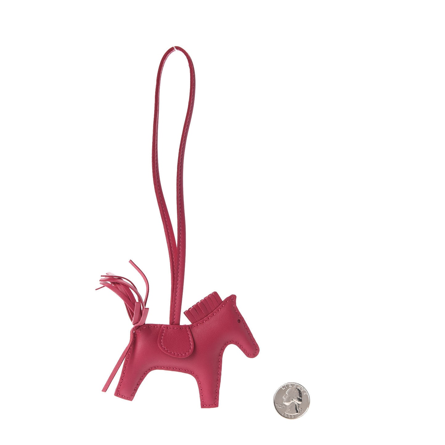 Milo Lambskin Grigri Rodeo Horse Bag Charm PM Rose Mexico