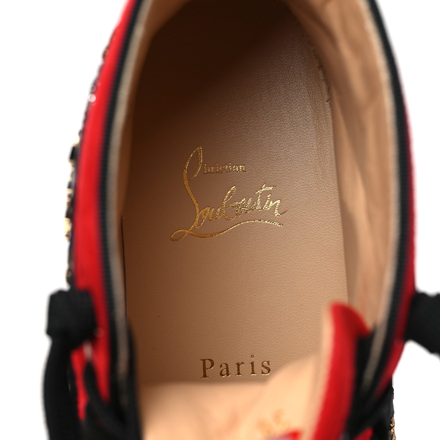 Calfskin Louis Spikes Flat Sneakers 38 Multicolor