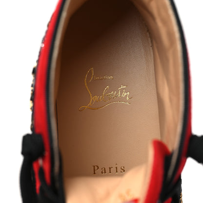 Christian Louboutin Calfskin Louis Spikes Flat Sneakers 38 Multicolor 9 of 10