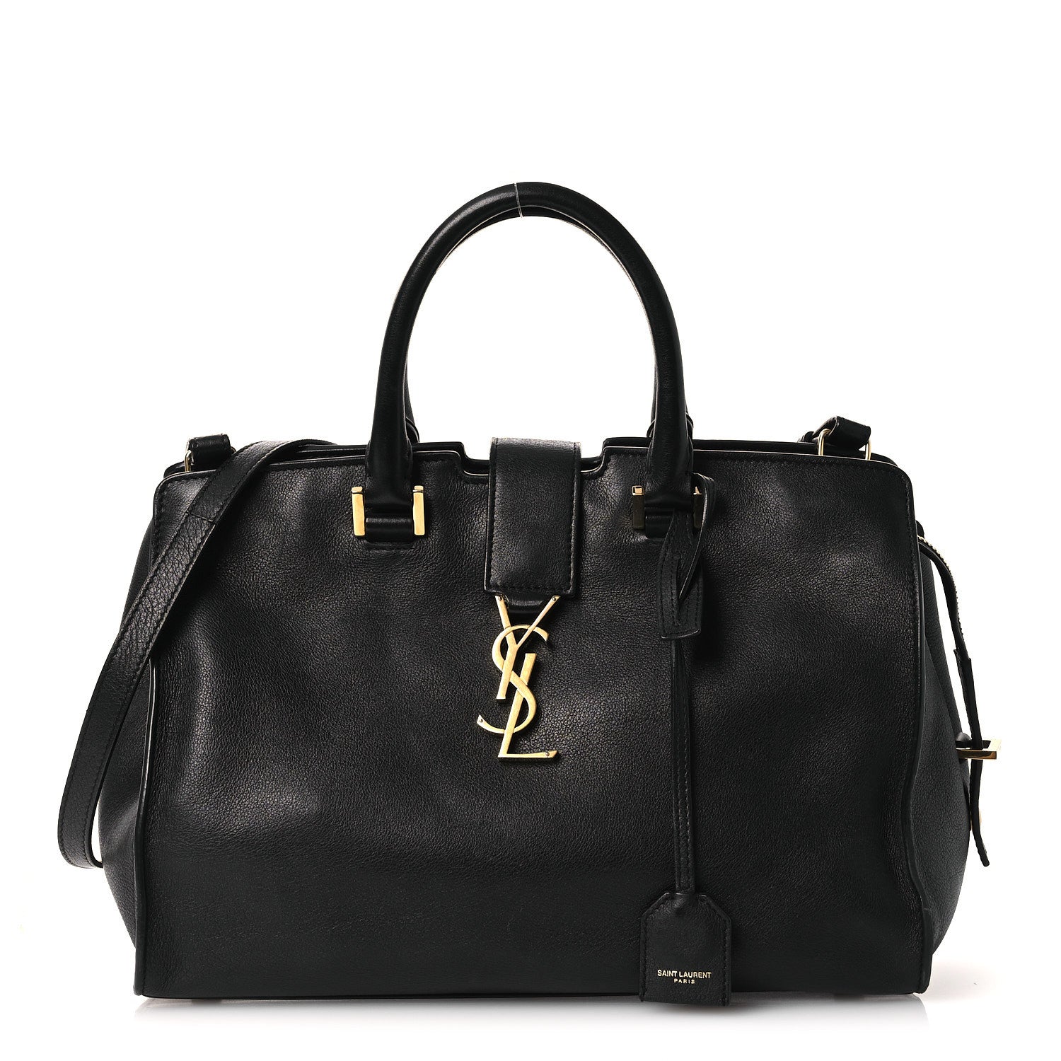 Saint Laurent Calfskin Small Monogram Cabas Black 1 of 15