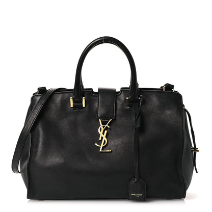 Saint Laurent Calfskin Small Monogram Cabas Black 1 of 15