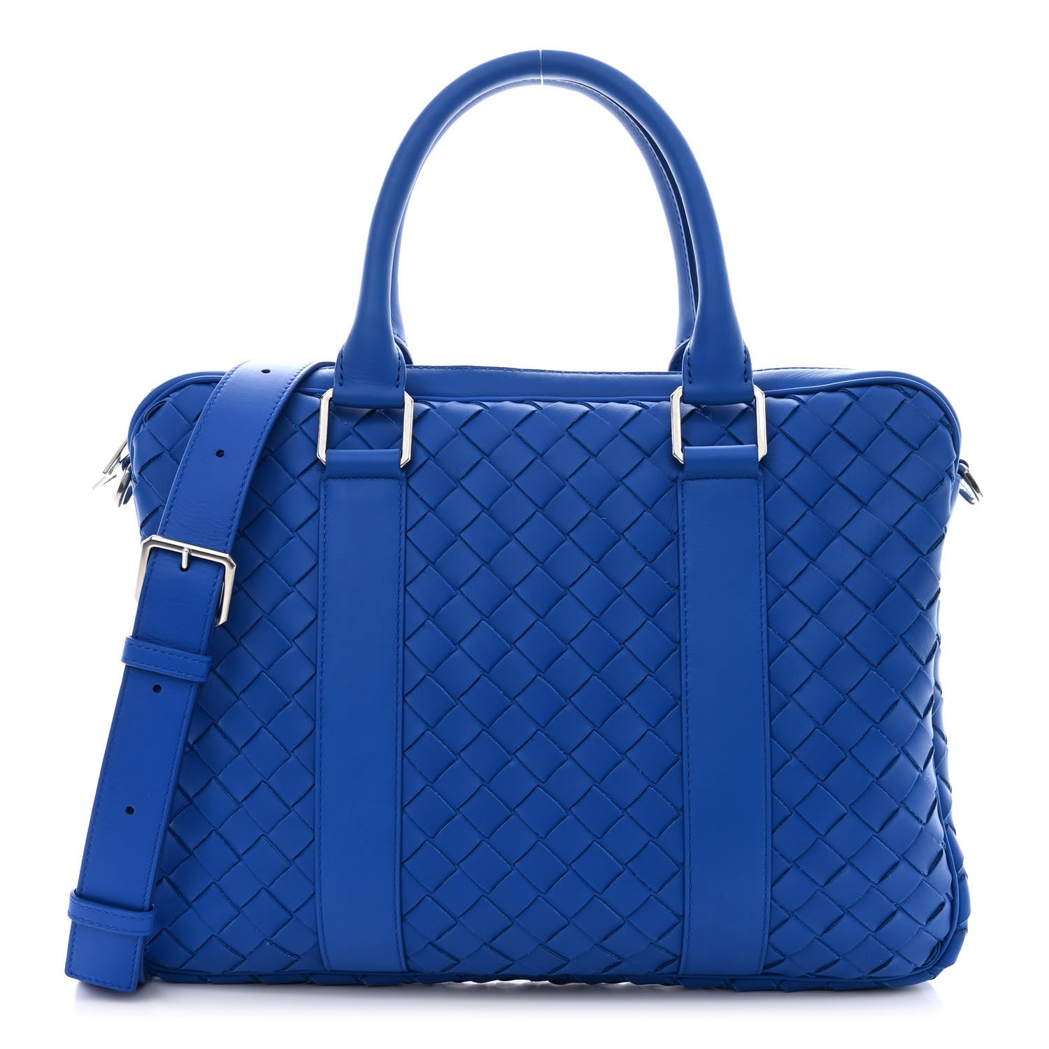 Bottega Veneta Nappa Intrecciato Medium Briefcase Blue 1 of 10