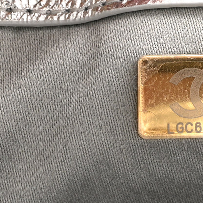 Chanel Metallic Aged Calfskin Quilted Mini Chanel 25 Handbag Silver 7 of 11