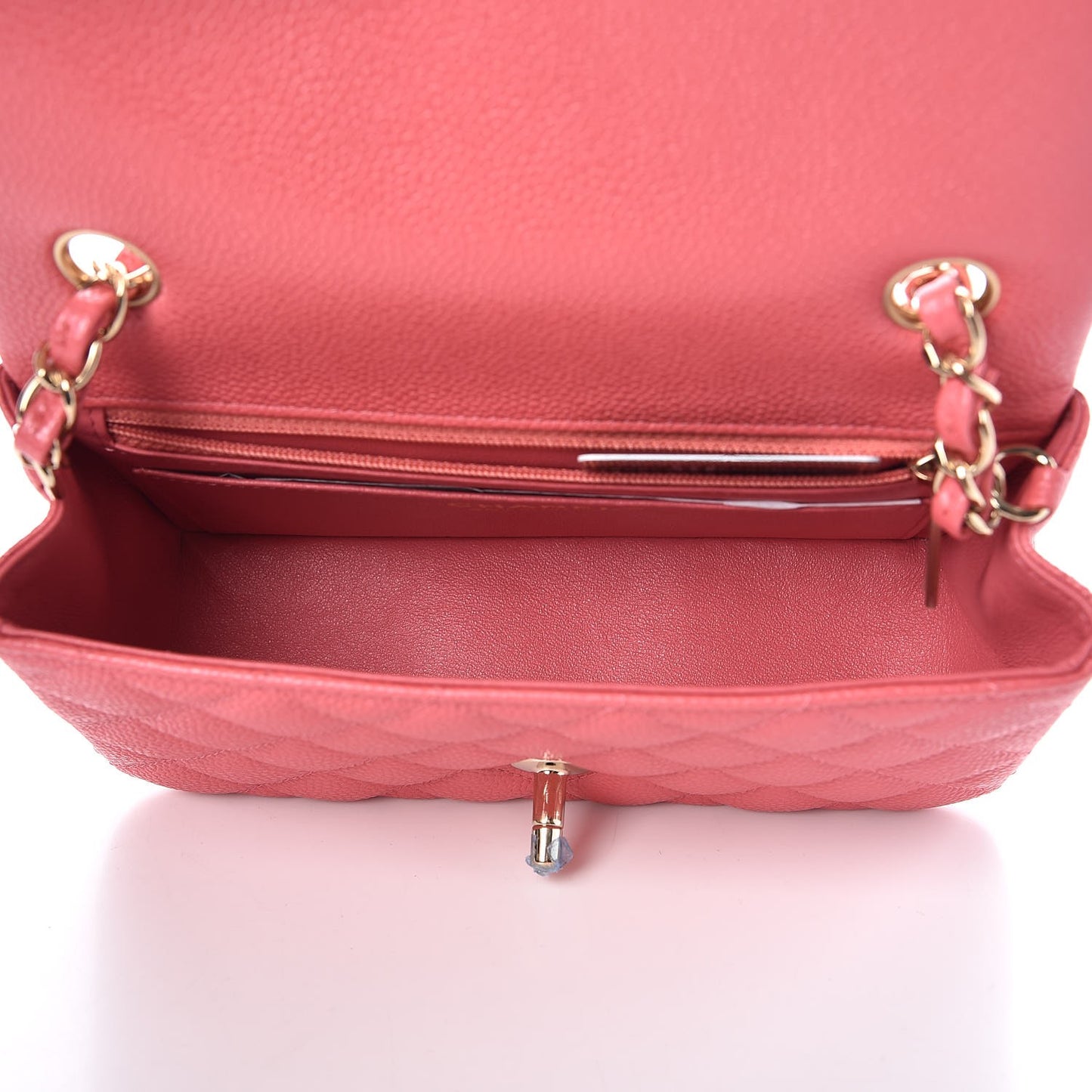 Caviar Quilted Mini Rectangular Flap Pink